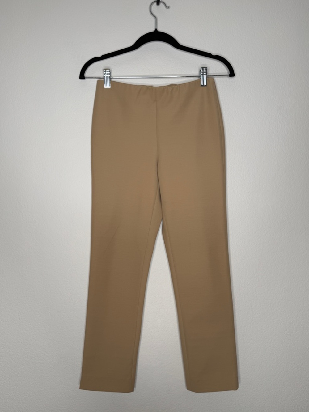 R Label Tan Dress Pants Cotton Nylon Spandex Stretch Side Zip Size XS